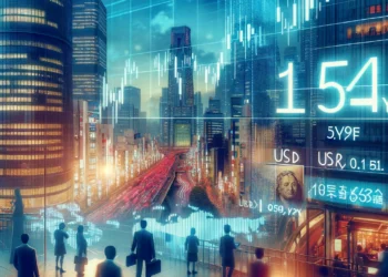 Tokyo market USD to JPY exchange, focusing on 154 yen stability amid Middle Eastern tensions