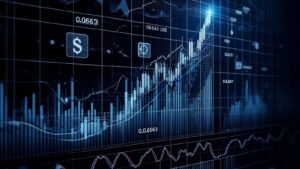 AUD/USD currency pair showing rebound on technical chart