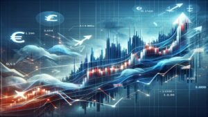 A dynamic graph showing EUR/USD exchange rate trends