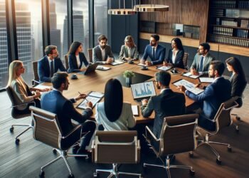 Financial analysts discussing interest rates